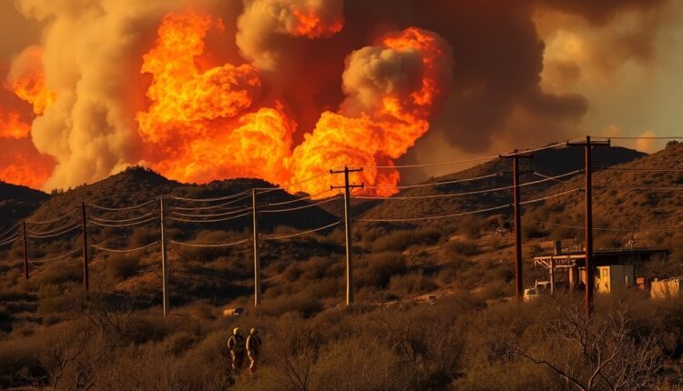 Horseshoe Fire threatens utilities