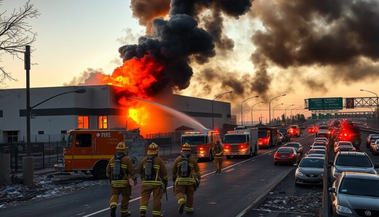 Maryvale warehouse fire evacuation