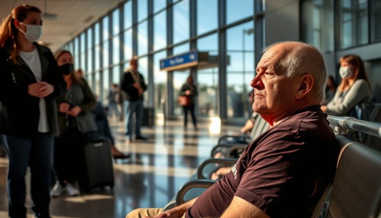 Measles case at airport